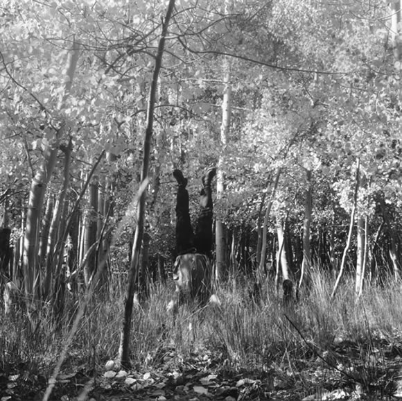 <h3 class='artwork-heading'>Robert Kinmont 8 Natural Handstands</h3><p class='artwork-info'>1969/2009<br>nine silver gelatin prints, Ed.10<br>21.5 x 21.5 cm Courtesy Alexander and Bonin </p>